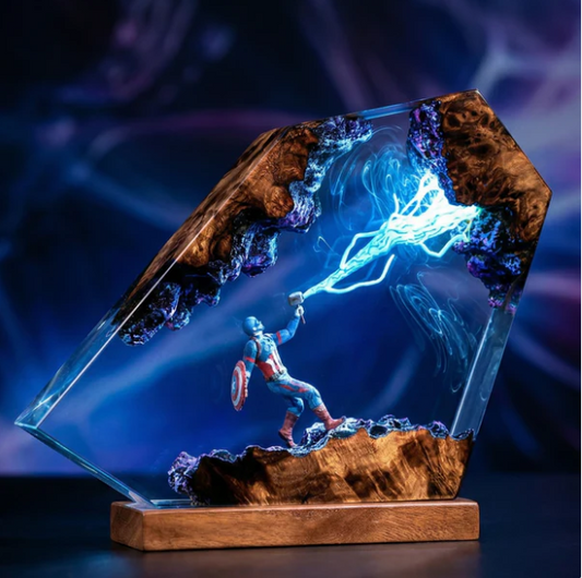 ZuriArt - Captain America Lamp